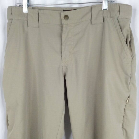 Tru-Spec Tactical Cargo Pants Womens Size 14 Beige Ripstop Cotton Poly 36x27 - Picture 3 of 10
